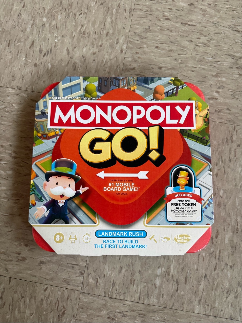 Hasbro Monopoly GO! Landmark Rush Kids Board Game - Red, Yellow, Blue